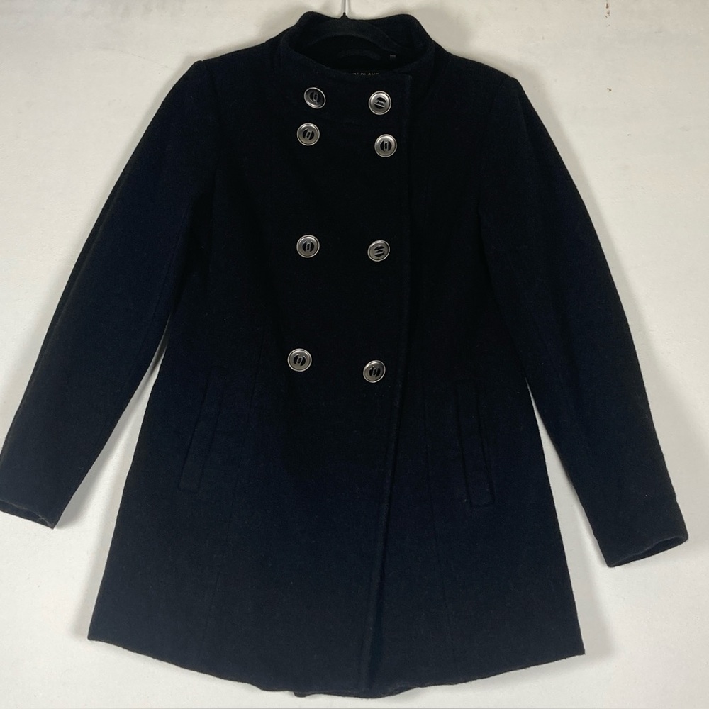 Kristen Blake Women's Coat Merino Wool Blend Double Breasted Black Size 6